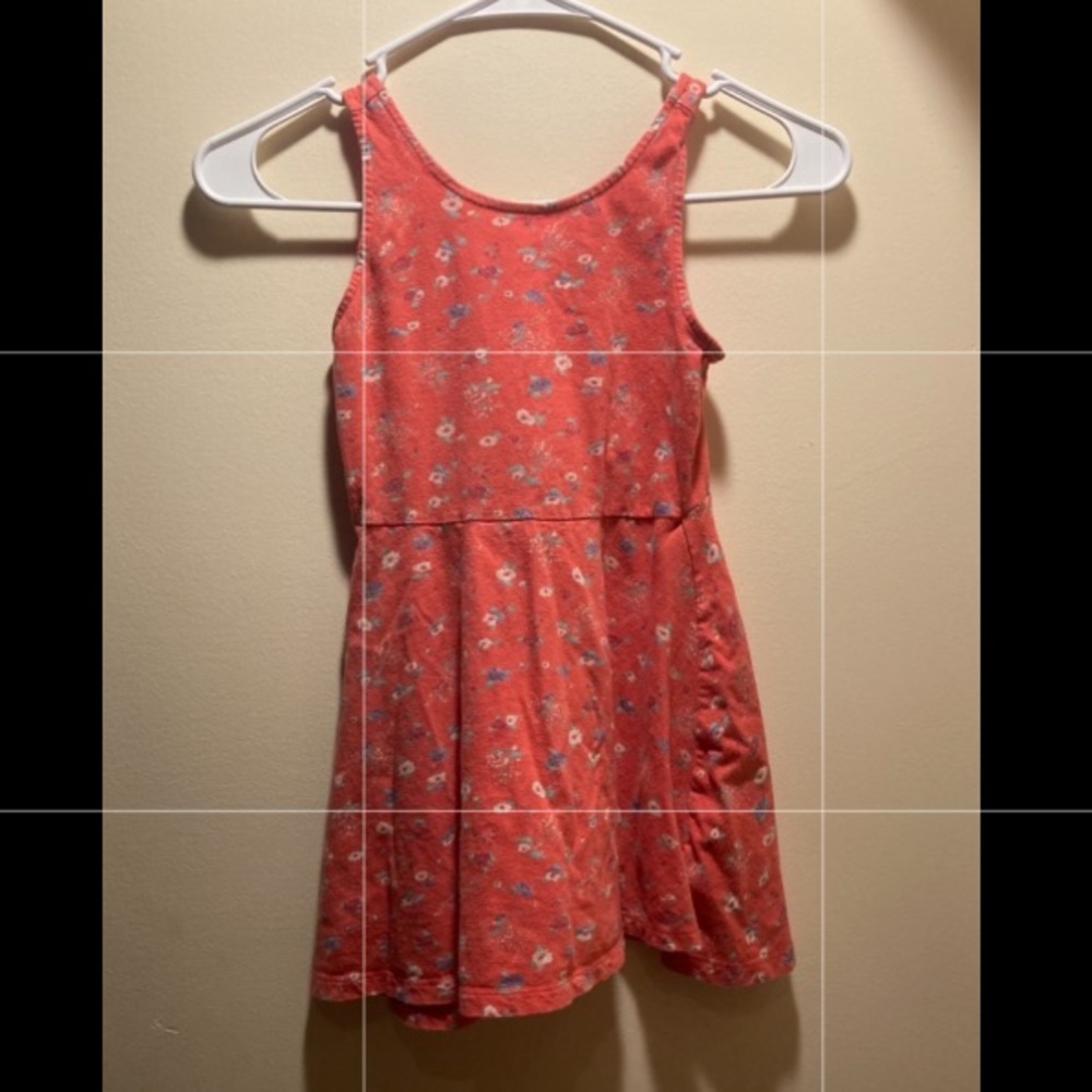 Girls Red Floral Summer Dress